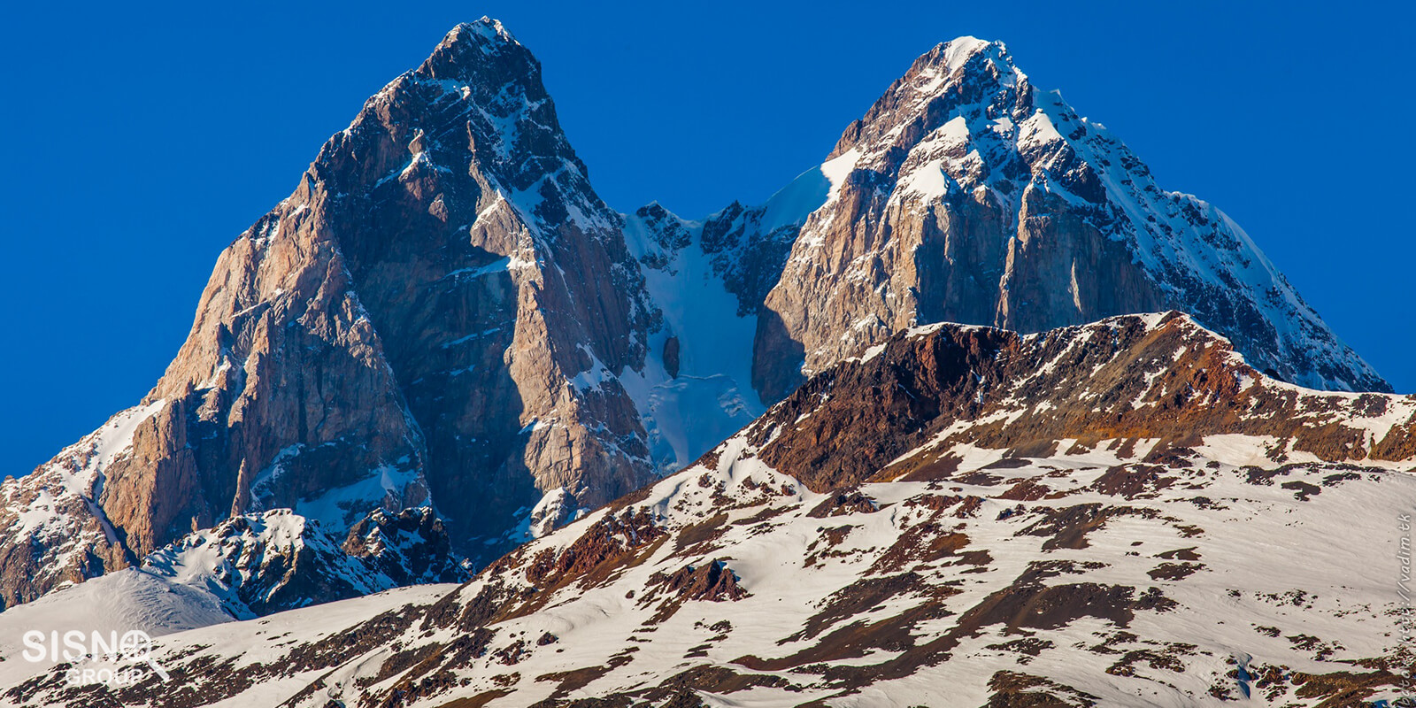 Ushba mountain in georgia