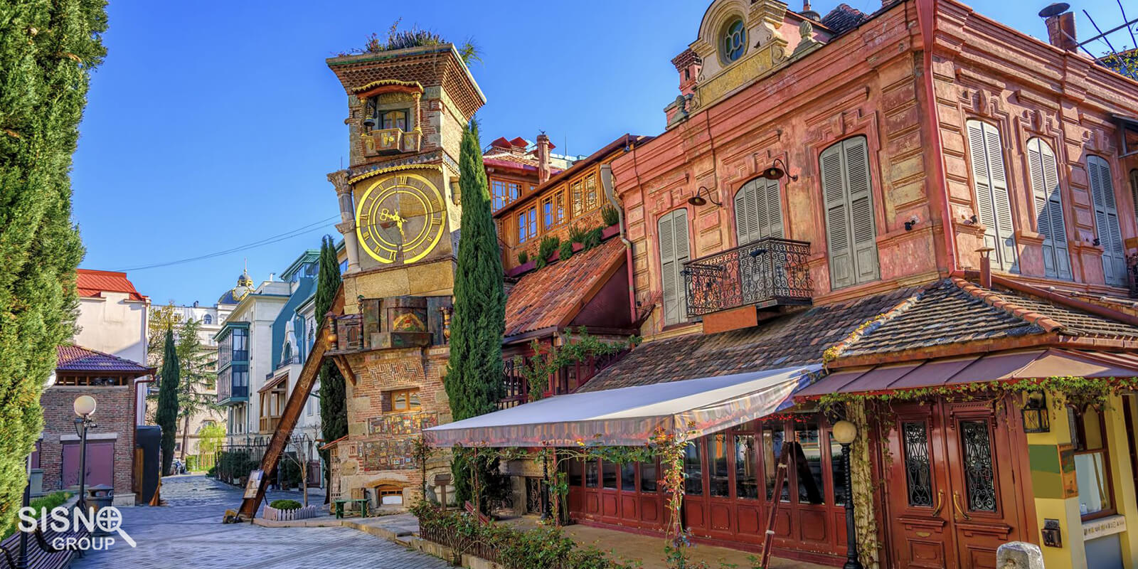 Clock tower of old Tbilisi